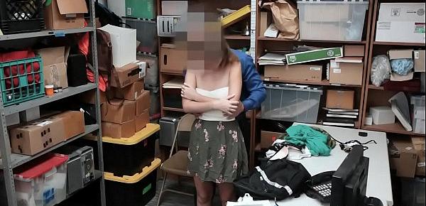  Skinny teen shoplifter finally caught and taken advantage of